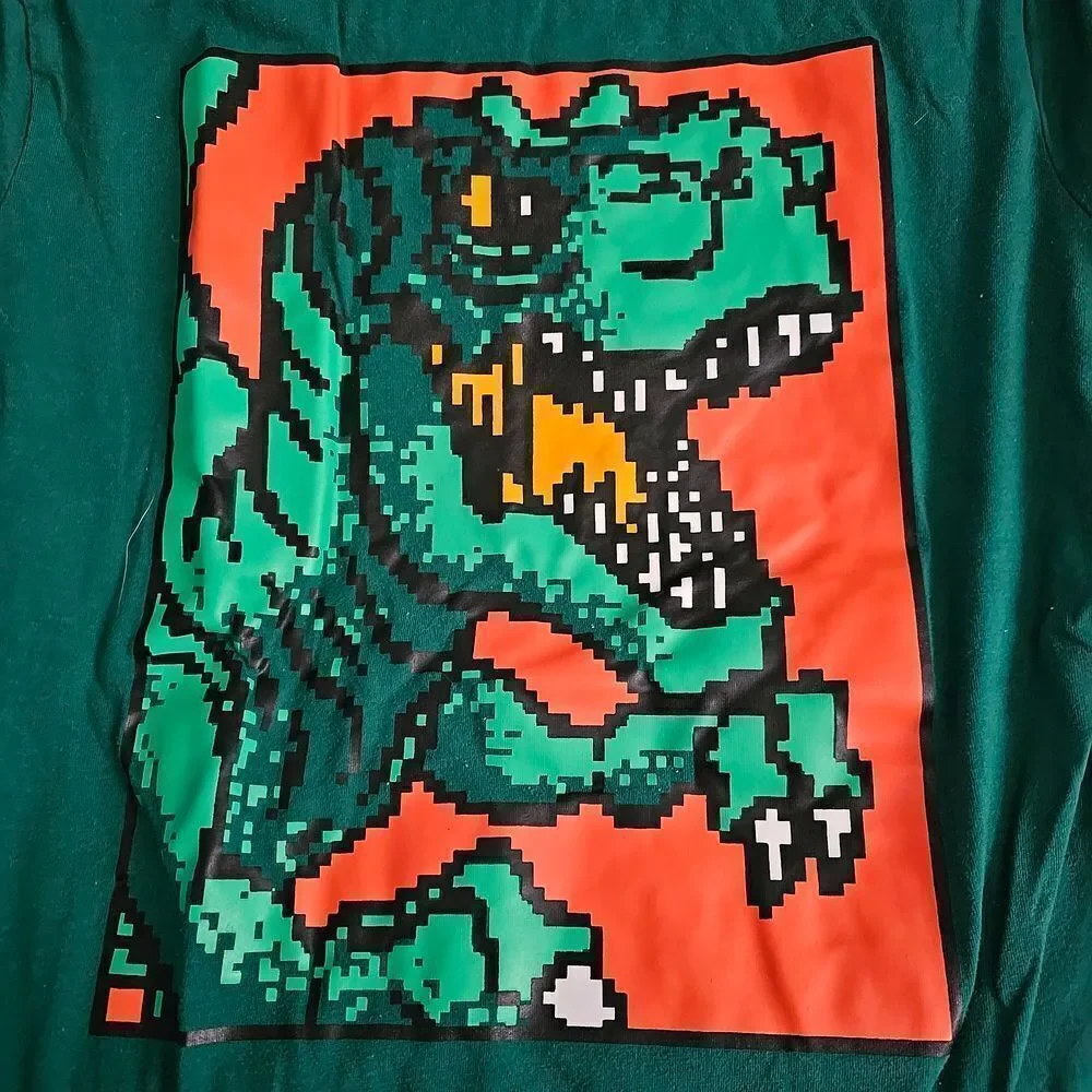 The Children's Place Boy's Size XL Green and Coral Graphic Tees